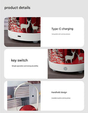 Danoz Xmas - Portable Christmas LED Lantern - Dimmable, 3 Color Temps, 5200mAh Battery & Memory Function(red) - danozdirect