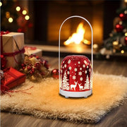 Danoz Xmas - Portable Christmas LED Lantern - Dimmable, 3 Color Temps, 5200mAh Battery & Memory Function(red) - danozdirect