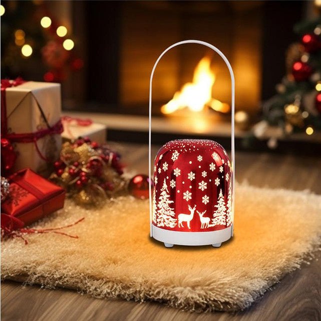 Danoz Xmas - Portable Christmas LED Lantern - Dimmable, 3 Color Temps, 5200mAh Battery & Memory Function(red) - danozdirect
