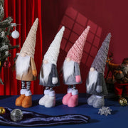 Danoz Xmas - Retractable Leg Christmas Gnome Plush - Adjustable Standing Holiday Decoration(brown) - danozdirect