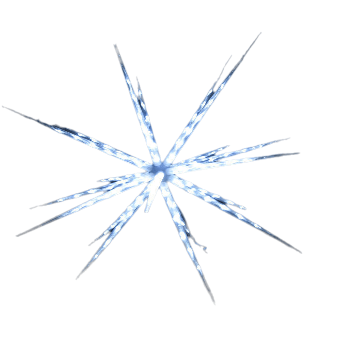 Danoz Xmas - Samland 160 Led Blast Ice Star Ball Christmas Light Decoration White - danozdirect