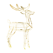 Danoz Xmas - Samland Led Warm White Copper Wired 3d Standing Reindeer For Christmas Decoration - danozdirect