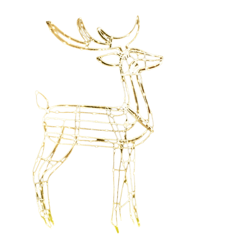 Danoz Xmas - Samland Led Warm White Copper Wired 3d Standing Reindeer For Christmas Decoration - danozdirect