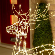 Danoz Xmas - Samland Led Warm White Copper Wired 3d Standing Reindeer For Christmas Decoration - danozdirect