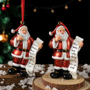 Danoz Xmas - Santa Claus Christmas Ornament - Resin Figurine with Customizable Name List, 10cm Festive Decoration - danozdirect