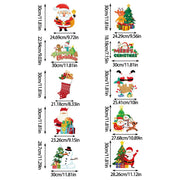 Danoz Xmas - Set of 10 Christmas Hanging Door Decorations - Santa, Snowman, Stocking, and Gingerbread Ornaments (3 set, 30 pieces) - danozdirect