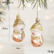 Danoz Xmas🎅 Set of 10 Christmas Ornaments - Gold & Rose Gold Holiday Tree Decorations - danozdirect