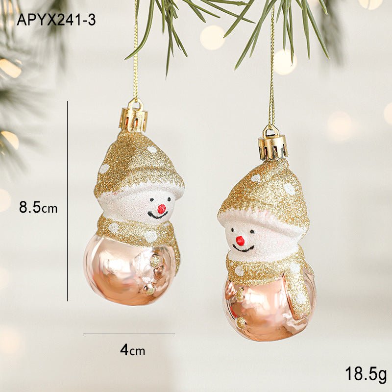 Danoz Xmas🎅 Set of 10 Christmas Ornaments - Gold & Rose Gold Holiday Tree Decorations - danozdirect