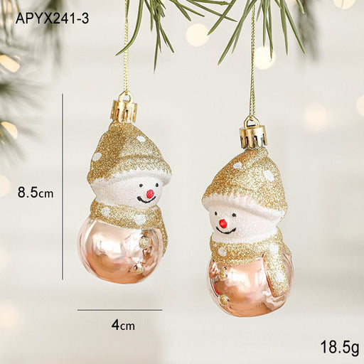 Danoz Xmas🎅 Set of 10 Christmas Ornaments - Gold & Rose Gold Holiday Tree Decorations - danozdirect