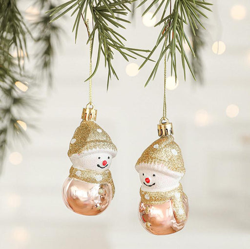 Danoz Xmas🎅 Set of 10 Christmas Ornaments - Gold & Rose Gold Holiday Tree Decorations - danozdirect