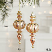 Danoz Xmas🎅 Set of 10 Christmas Ornaments - Gold & Rose Gold Holiday Tree Decorations - danozdirect