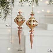 Danoz Xmas🎅 Set of 10 Christmas Ornaments - Gold & Rose Gold Holiday Tree Decorations - danozdirect