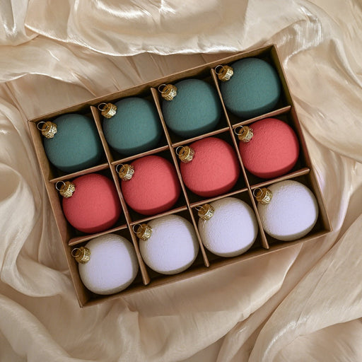Danoz Xmas - Set of 12 Matte Christmas Ornaments - Pastel Colored Shatterproof Baubles for Holiday Decor (6 cm) - danozdirect