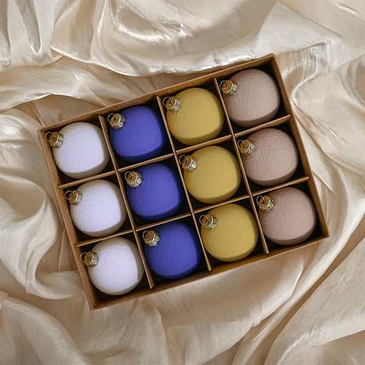 Danoz Xmas - Set of 12 Matte Christmas Ornaments - Pastel Colored Shatterproof Baubles for Holiday Decor (6 cm) - danozdirect