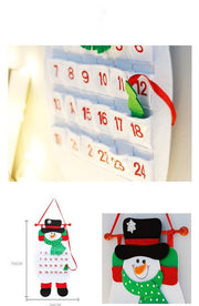 Danoz Xmas - Snowman Advent Calendar - Felt Christmas Countdown with 24 Pockets for Kids, Wall Hanging Decor - danozdirect