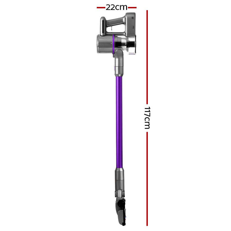 Devanti Stick Vacuum Cleaner Bagless Cordless 120W Purple - danozdirect