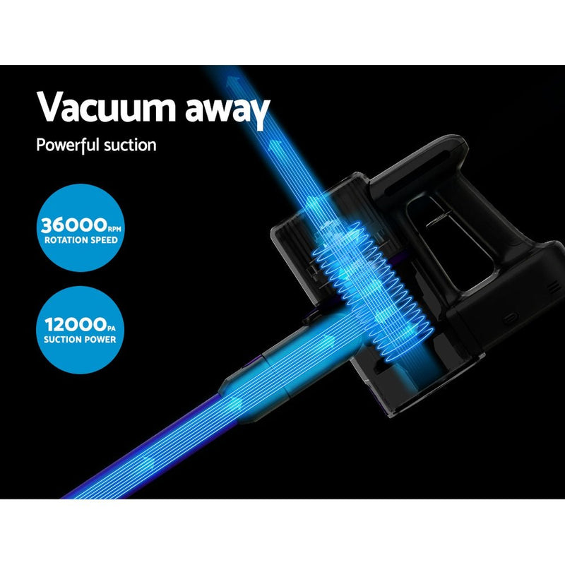 Devanti Stick Vacuum Cleaner Bagless Cordless 120W Purple - danozdirect