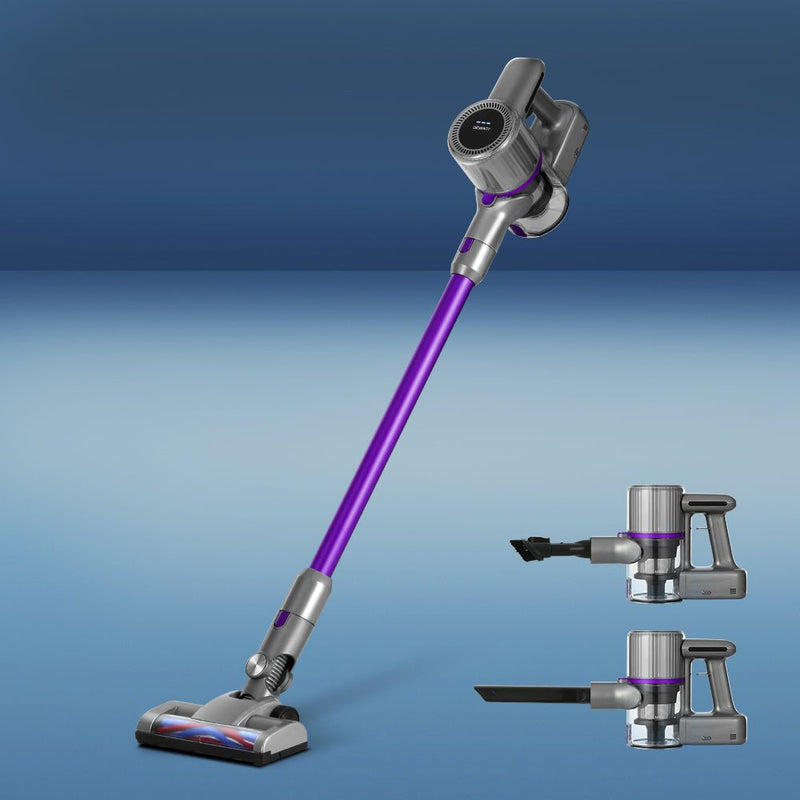 Devanti Stick Vacuum Cleaner Bagless Cordless 120W Purple - danozdirect