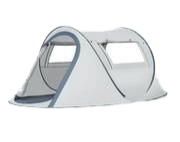 Double layered hexagonal silver rubber tent Small: 240 * 240 * 130cm - danozdirect