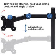 Double Screen Desktop Monitor Stand - Lifting Bracket - danozdirect