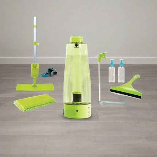 Discover the natural way to clean with Danoz Direct's H2O e3™ 9Pc Sanitizer Mop System - Save $90, Limited Stock