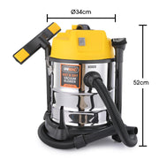 Easily clean up any mess with Danoz Direct - Unimac Wet and Dry Vacuum Cleaner! With 1400W power and a 20L capacity - danozdirect