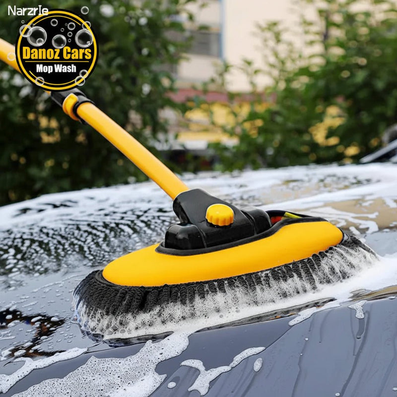 Efficiently clean your car with Danoz CarSmart telescoping car Mop wash. With a long handle and a retractable bent bar - Super Deal! - danozdirect