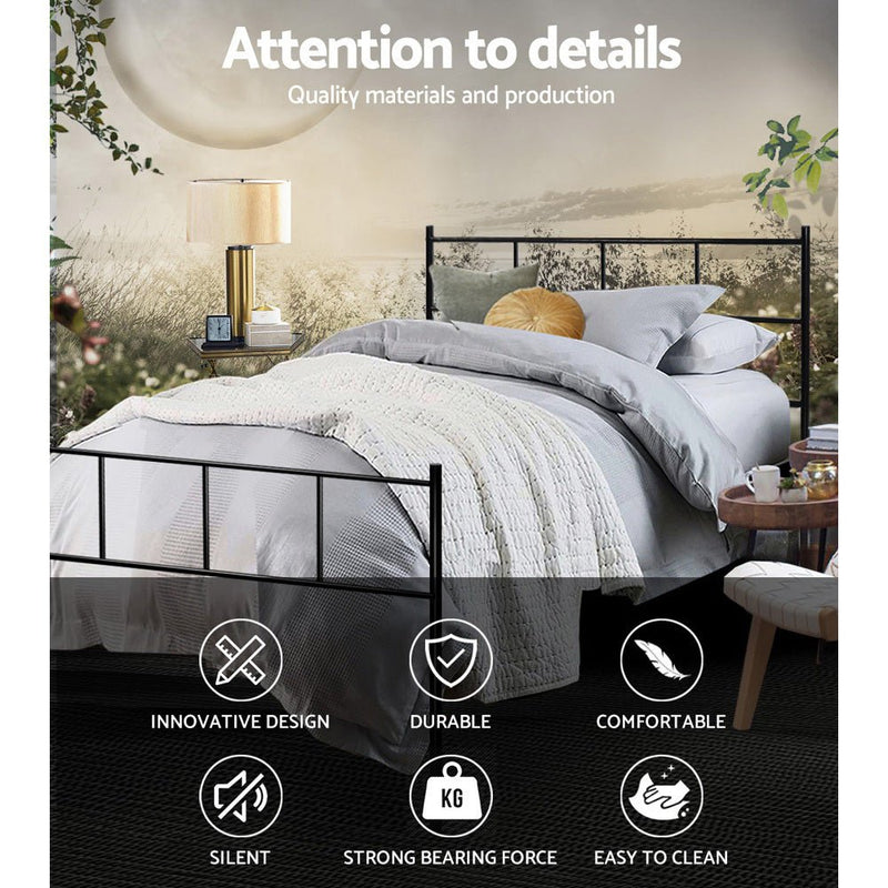 Elevate your bedroom with Danoz Direct Artiss Bed Frame! With sturdy metal, this King Single bed frame offers superior durability and support - danozdirect