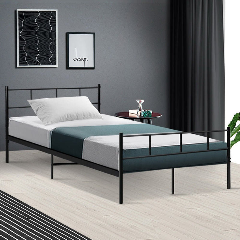 Elevate your bedroom with Danoz Direct Artiss Bed Frame! With sturdy metal, this King Single bed frame offers superior durability and support - danozdirect