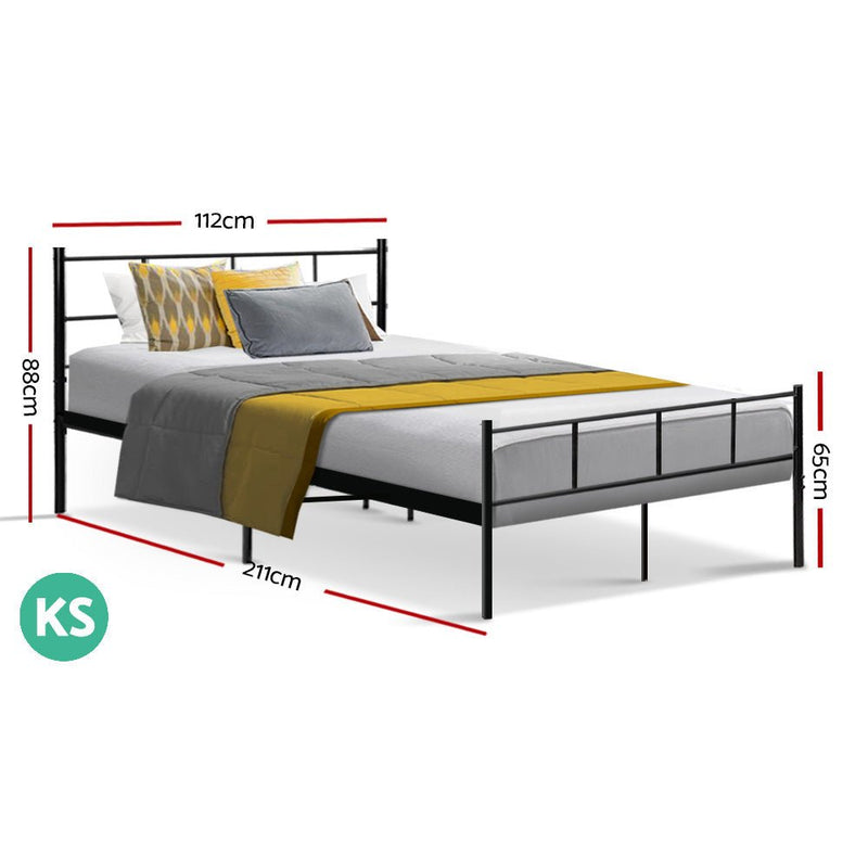 Elevate your bedroom with Danoz Direct Artiss Bed Frame! With sturdy metal, this King Single bed frame offers superior durability and support - danozdirect