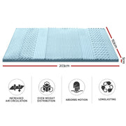 Elevate your sleeping experience with Danoz Direct - Giselle Bedding Memory Foam Mattress Topper! 7 - Zone 5cm Queen - danozdirect