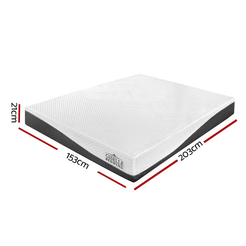 Elevate your sleeping experience with Danoz Direct - Giselle Bedding Memory Foam Mattress Topper! Cool Gel Non Spring 21cm Queen - danozdirect