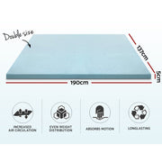 Elevate your sleeping experience with our Danoz Direct - Giselle Bedding Memory Foam Mattress Topper! Cool Gel 5cm Double - danozdirect