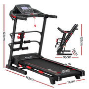 Everfit Treadmill Electric Home Gym Fitness Exercise Machine w/ Sit Up Bar 420mm - danozdirect