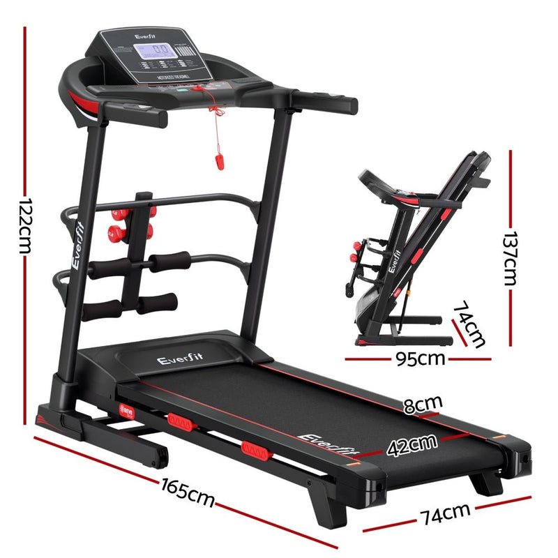 Everfit Treadmill Electric Home Gym Fitness Exercise Machine w/ Sit Up Bar 420mm - danozdirect