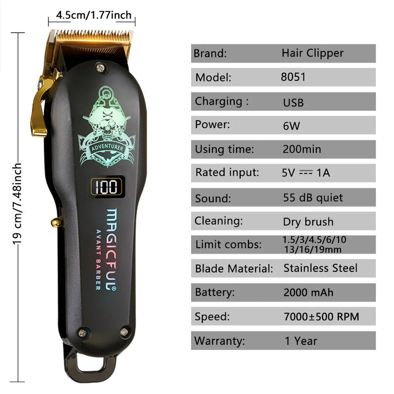 Experience precision and style with Danoz Haircare Colorful Hair Clipper Trimmer. - danozdirect