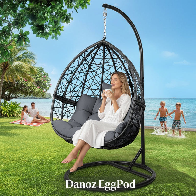 Experience the pinnacle of outdoor relaxation with Danoz EggPod, a hand - woven marvel of contemporary design. - danozdirect