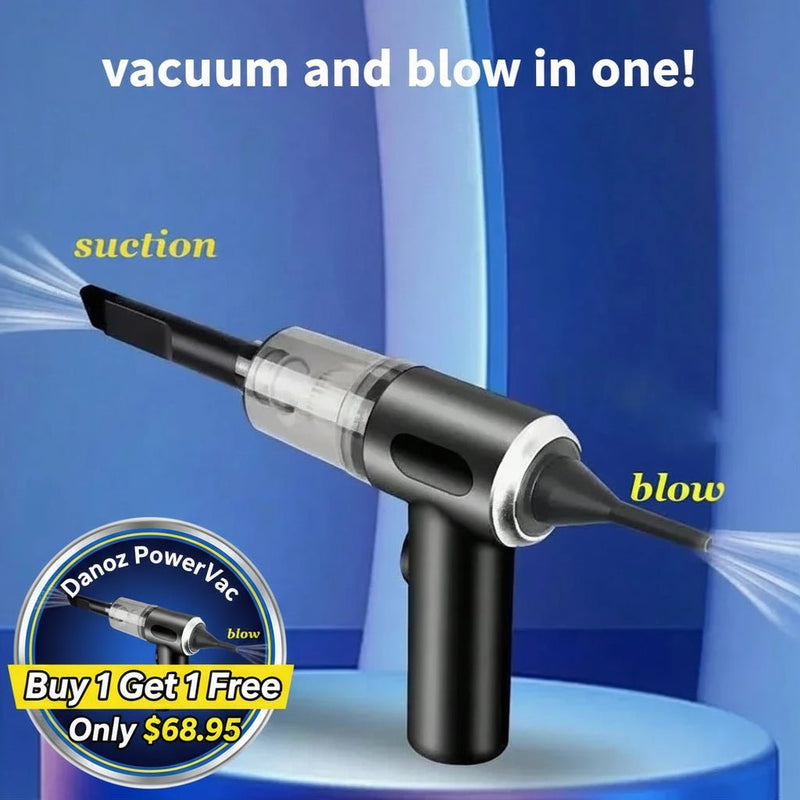🌀 Danoz CleanSmart | PowerVac 20W Wireless Handheld Vacuum & Blower | HEPA Filter | USB-C Rechargeable | Buy 1 Get 1 More!
