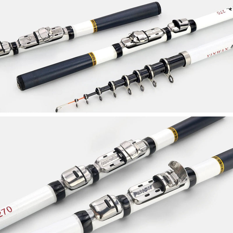 Experience the ultimate convenience and power with Danoz Fishing BAKAWA Ultralight Portable Telescopic Feeder Carbon Fiber Fishing Rod - danozdirect