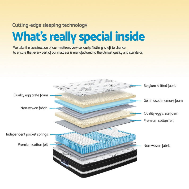 Experience ultimate comfort and support with Danoz Direct Giselle Bedding 34cm Mattress. Featuring cooling gel - infused memory foam King - danozdirect