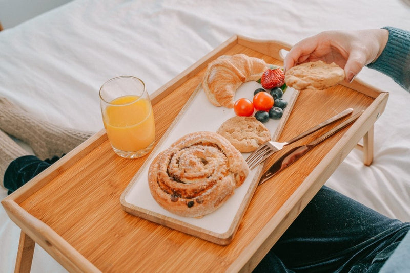 Foldable Bamboo Bed Tray / Breakfast Serving Table - danozdirect