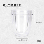 For Nutribullet Small Short Little 18 Oz Cup - For 600W + 900W Model Replacement - danozdirect