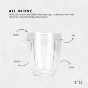 For Nutribullet Small Short Little 18 Oz Cup - For 600W + 900W Model Replacement - danozdirect