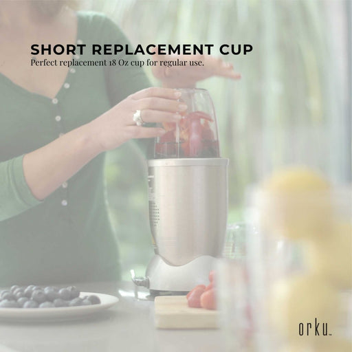 For Nutribullet Small Short Little 18 Oz Cup - For 600W + 900W Model Replacement - danozdirect