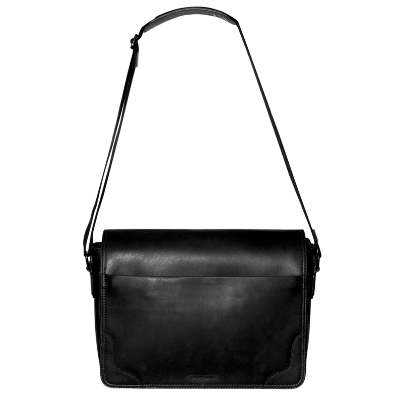 Futura Mens Laptop Messenger Sling Bag School Work Shoulder Strap - Black - danozdirect