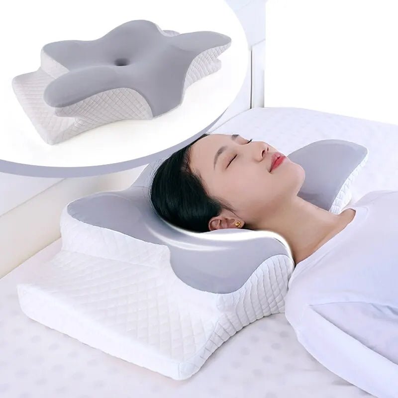 Get best night's sleep with Danoz Direct Memory Foam Pillows! Butterfly shape, these pillows provide relaxing support for your neck - danozdirect