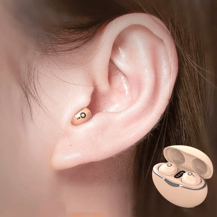 Get comfort and freedom with the Exclusive Danoz Direct Mini Bluetooth Headset. With 5.3 Invisible Earbuds! Available colors - Skin, Black and White. - danozdirect