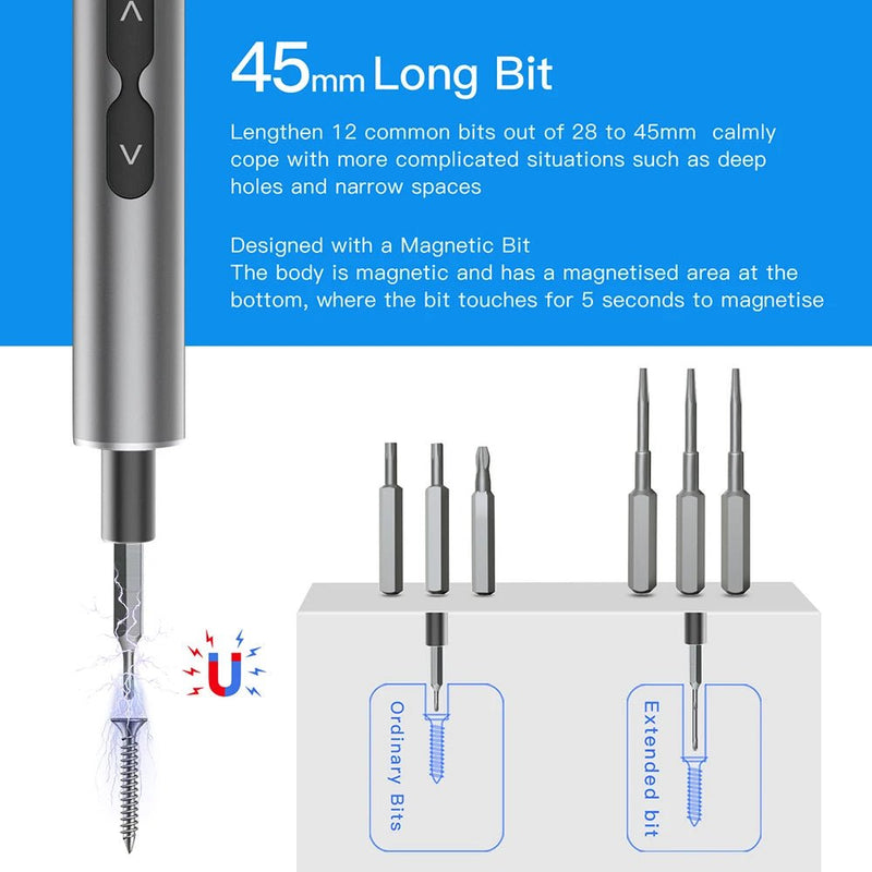 Get ready to tackle any repair task with ease using the Danoz Direct - Digital 62 in 1 Electric Screwdriver Set. - danozdirect