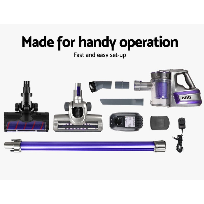 Get ready to take on any mess with Danoz Direct - Devanti Handheld Vacuum Cleaner! With a powerful 150W motor and cordless design - danozdirect