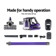 Get ready to take on any mess with the Danoz Direct - Devanti Handheld Vacuum Cleaner! With a powerful 150W motor and cordless design - danozdirect